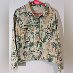 Disney Minkpink  Medium 100% Cotton Animal Kingdom Lion King Jean Jungle Jacket